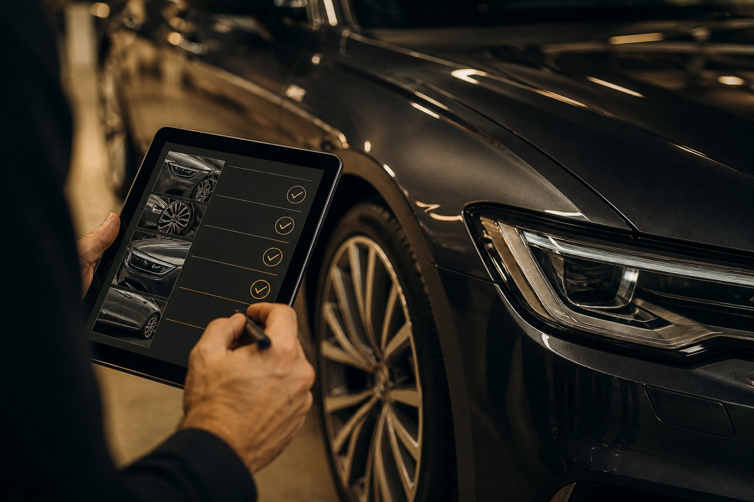Fahrzeugbegutachtung mit digitaler Checkliste